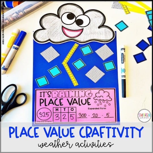 Weather Place Value activities kindergarten 1st grade 2nd grade