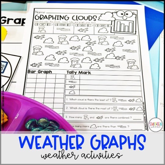 Weather Graphs worksheets kindergarten 1st grade 2nd grade