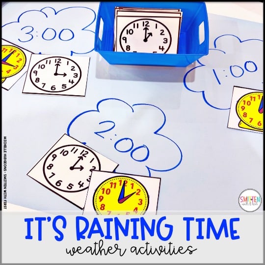 Weather Telling Time worksheets kindergarten 1st grade 2nd grade