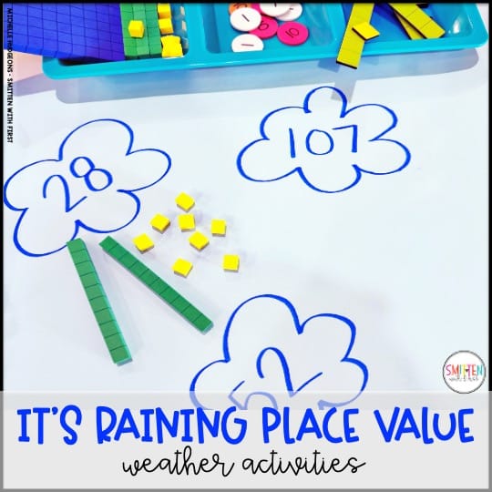 Weather Place Value activities kindergarten 1st grade 2nd grade