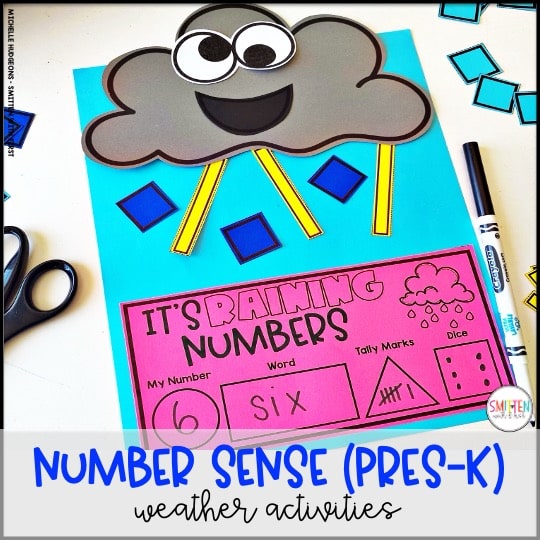Weather Number activities kindergarten preschool