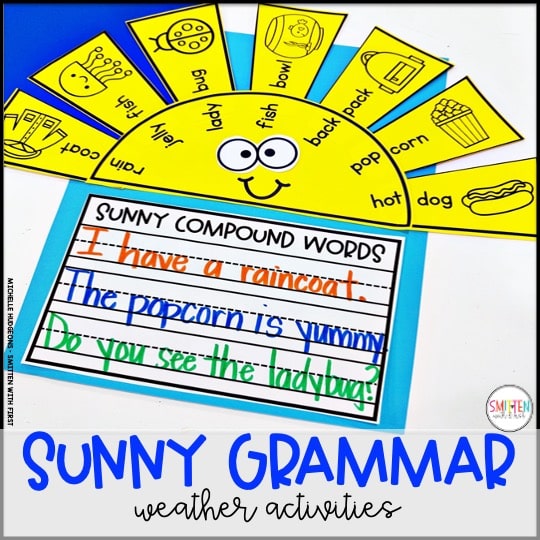 Weather compound words grammar activities kindergarten 1st grade 2nd grade