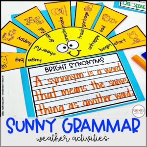 Weather synonyms grammar activities kindergarten 1st grade 2nd grade