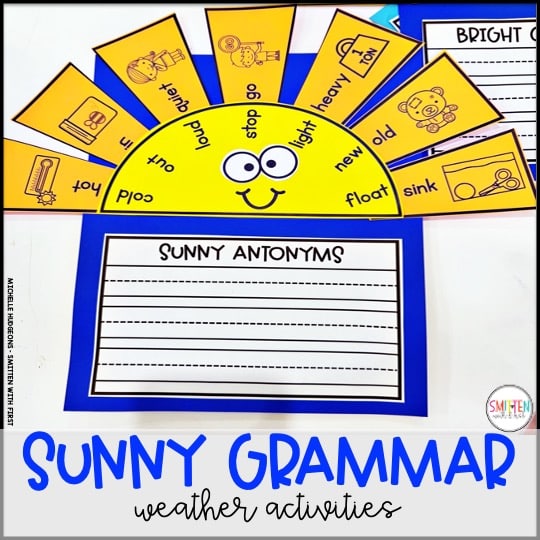 Weather contractions grammar activities kindergarten 1st grade 2nd grade