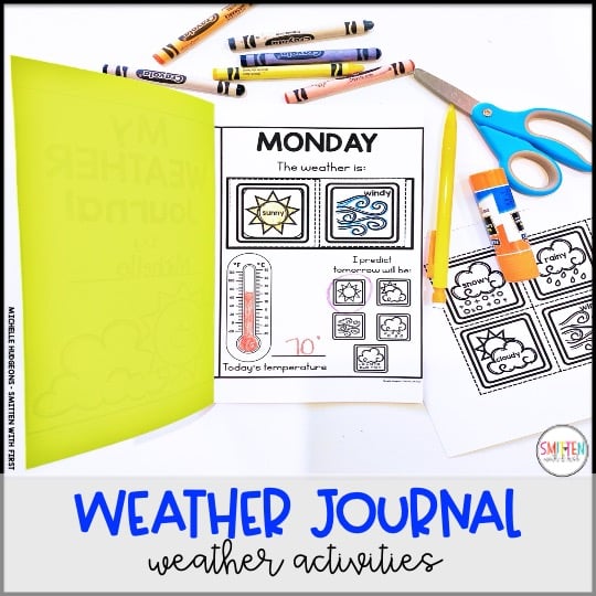 Weather journal activities kindergarten 1st grade 2nd grade