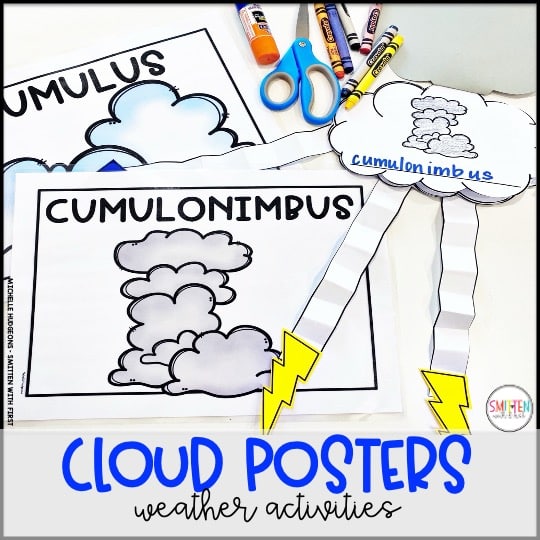 Weather water cycle clouds activities kindergarten 1st grade 2nd grade