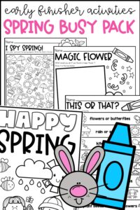 Spring Early Finisher Activities for Kindergarten, 1st Grade, 2nd Grade, and 3rd Grade