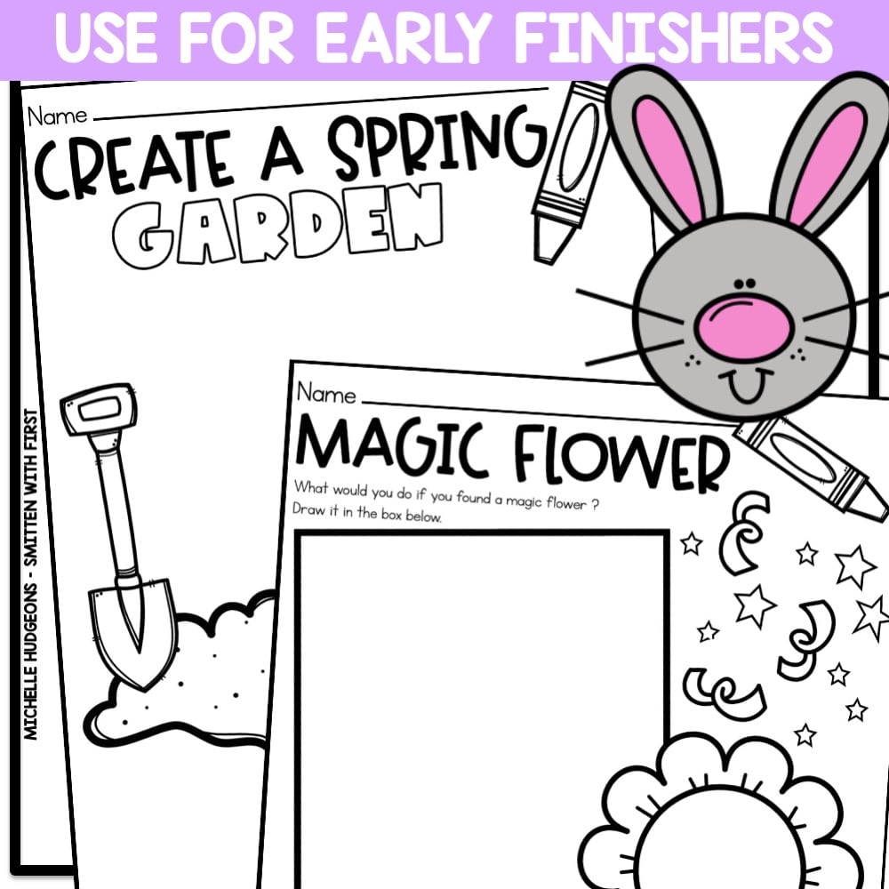 Spring Early Finisher Activities for Kindergarten, 1st Grade, 2nd Grade, and 3rd Grade