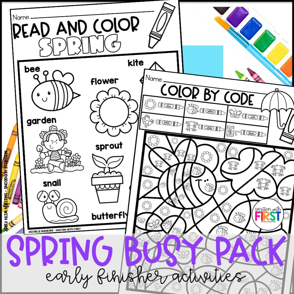 Spring Early Finisher Activities for Kindergarten, 1st Grade, 2nd Grade, and 3rd Grade